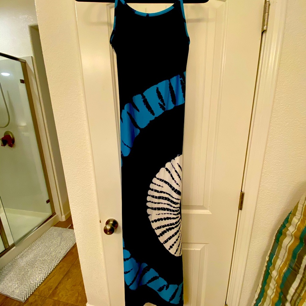Long Tiedye Print Maxi dress (small)